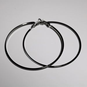 Chrome Hoop Wave Earrings